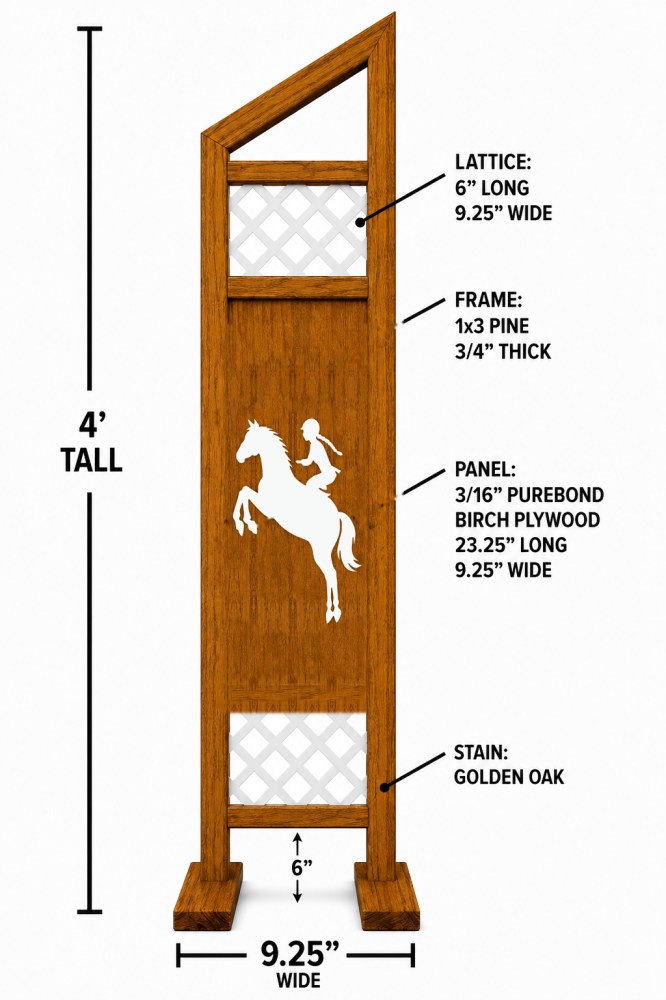 Rearing Horse & Rider hobby horse jump — custom colors, ships to Brooklyn, New York